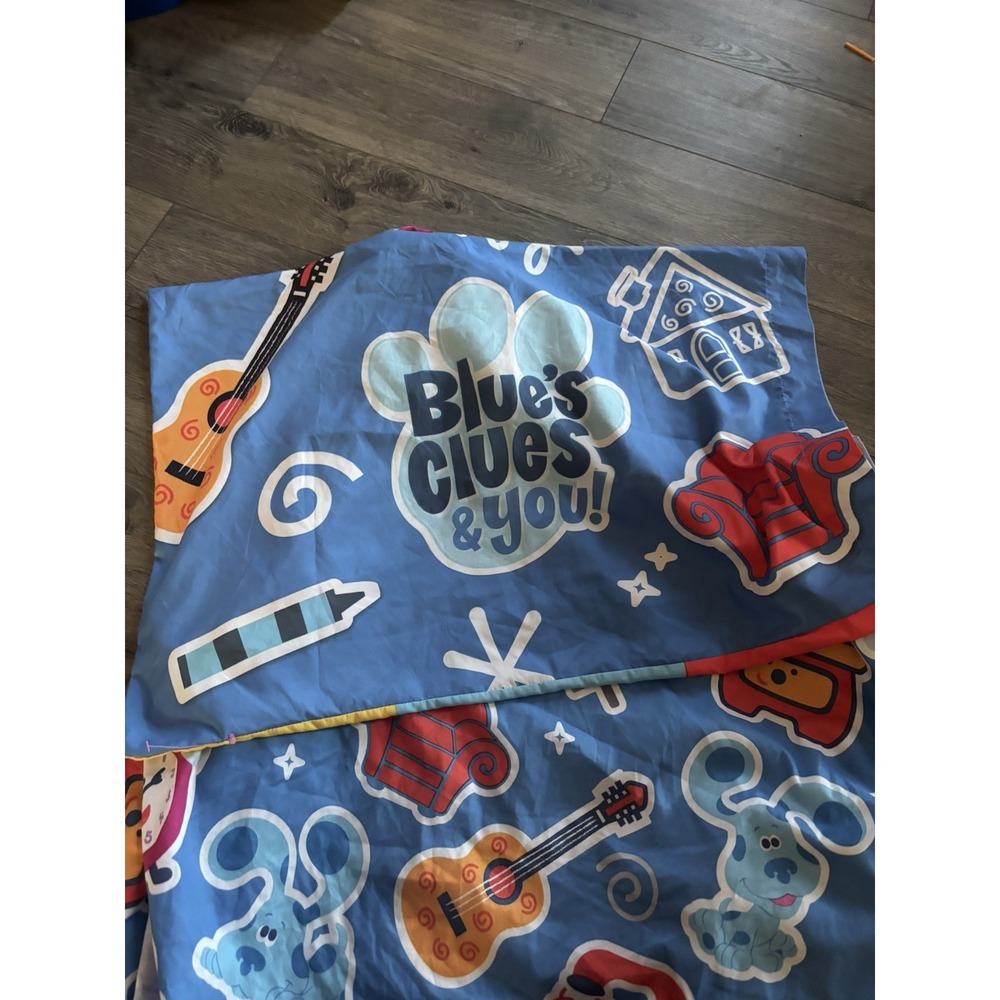 Vintage Blue's‎ Clues And You Twin Fitted and Pillowcase Set Nick Jr. Y2K 2000 - Picture 3 of 6